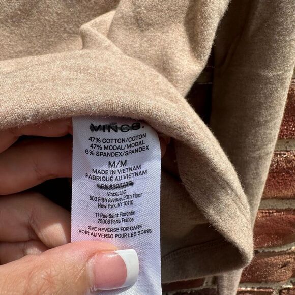 VINCE $165 Cozy Scoop Neck Top Long sleeve womens medium NEW - Picture 5 of 6